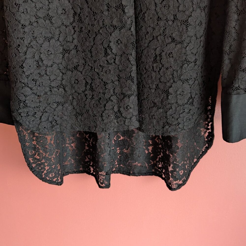 Laced Long Sleeve Button Up - Picture 3 of 7